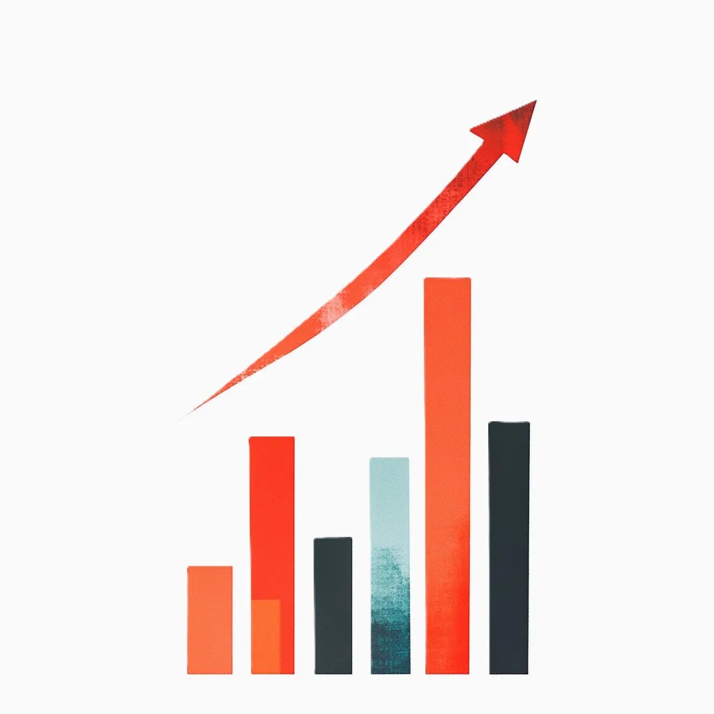 umnexx_minimalist_collage_depicting_an_upward_graph_on_a_solid__2