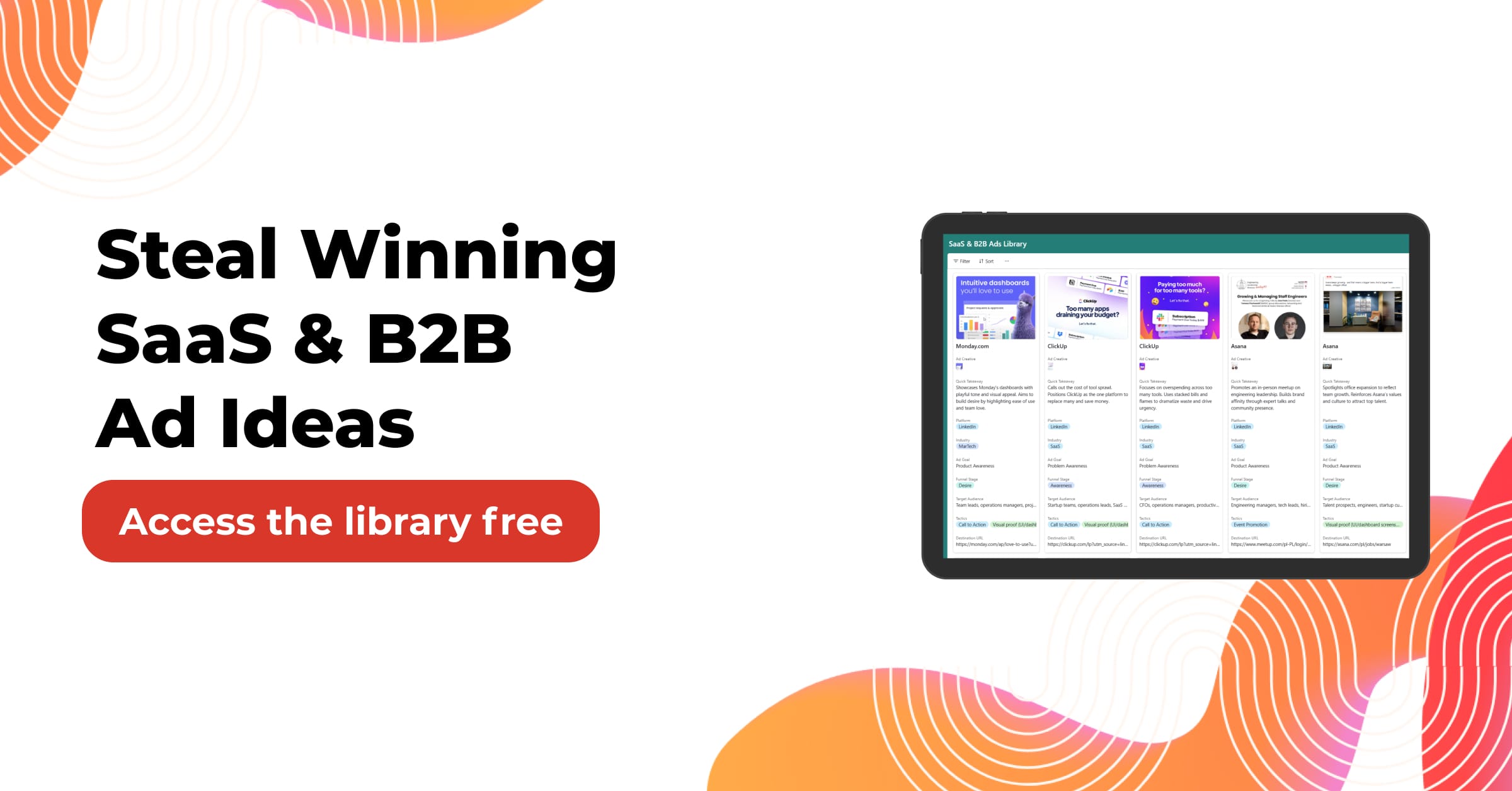 SaaS and B2B Ads Library